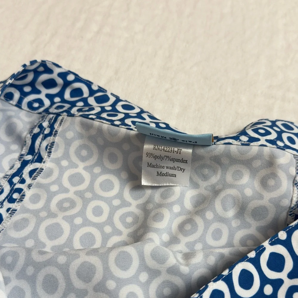 RipSkirt Hawaii Wrap Skirt Quick Dry Length 1 Fun Blue Geometric Print Size M